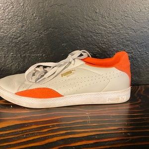 Puma match women's tennis shoes size 10 cream and orange
